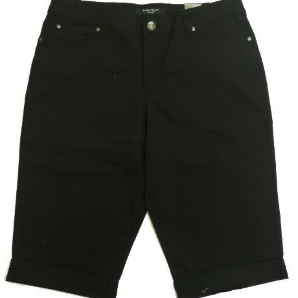 NWOT, Nine West Jeans Shorts, Size 28/8, Black W-15 1/4", L-25"